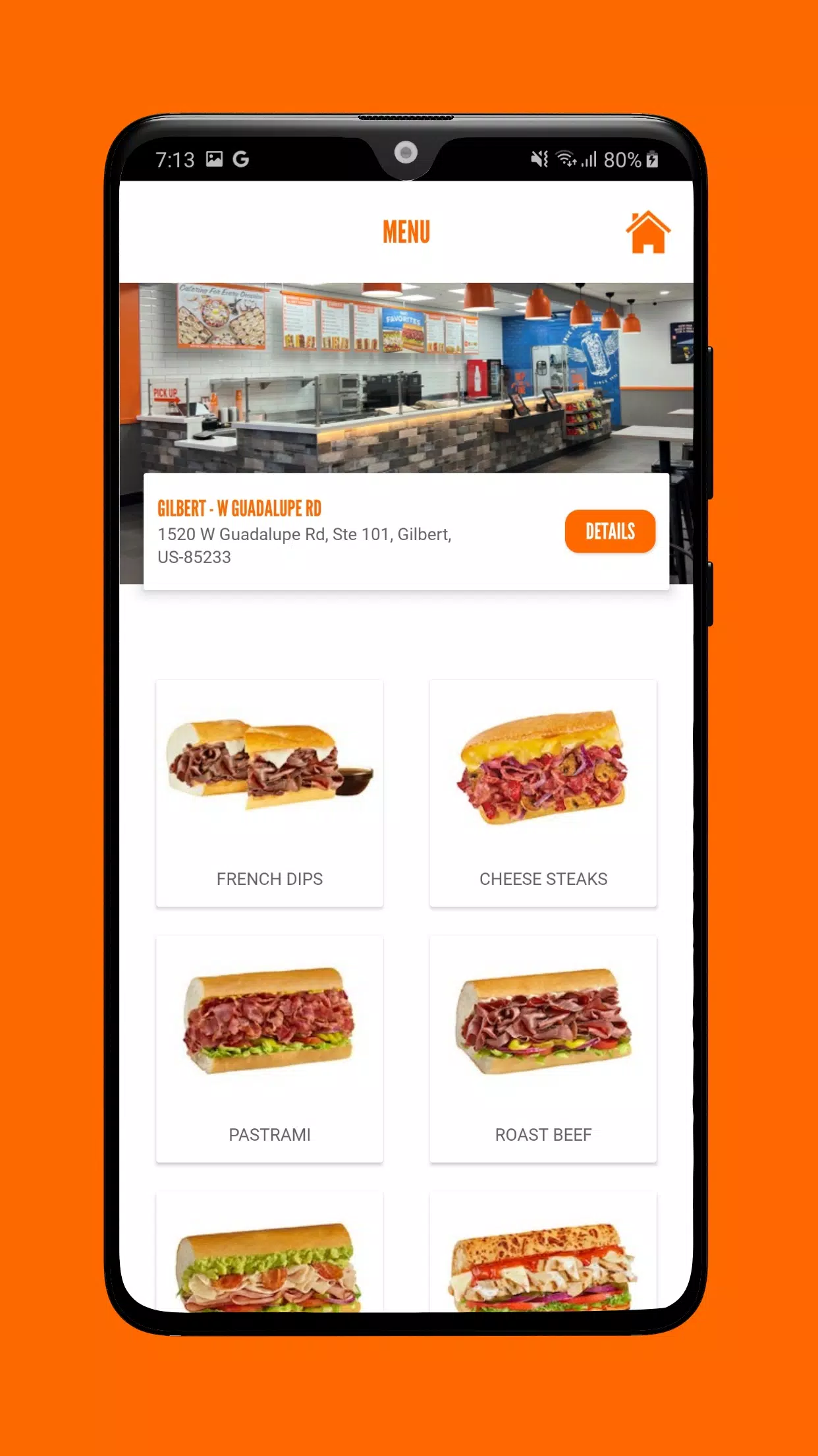 TOGO's Sandwiches应用截图第3张