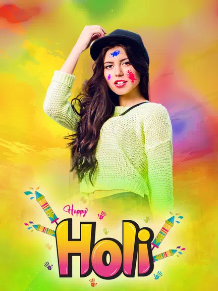 Happy Holi Video Maker Capture d'écran 3