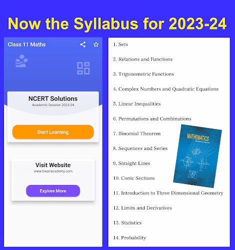 Class 11 Maths for 2023-24 Captura de pantalla 0