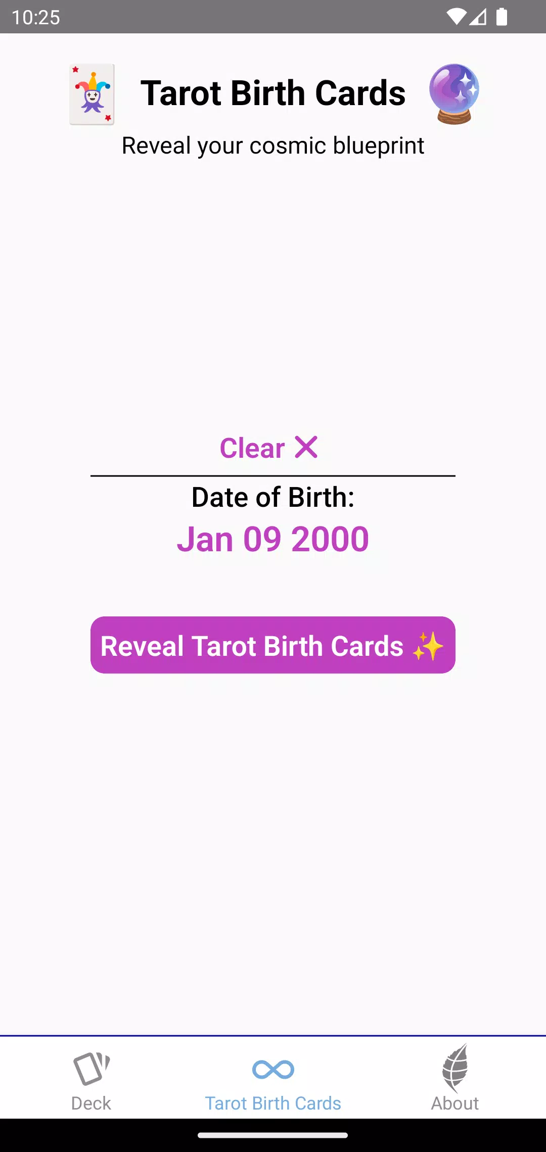 Tarot Birth Cards スクリーンショット 1