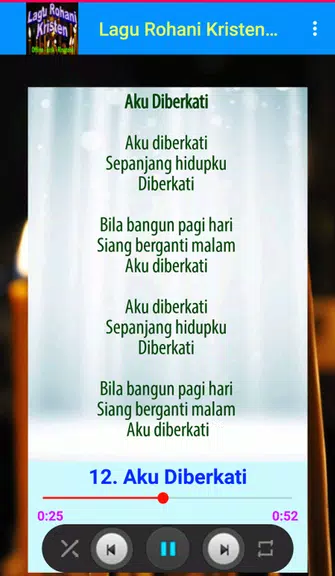 Lagu Rohani Kristen Offline Capture d'écran 2