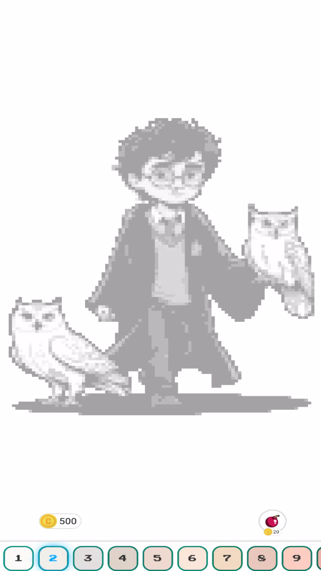 Hogwart Cartoon Pixel Art Скриншот 0