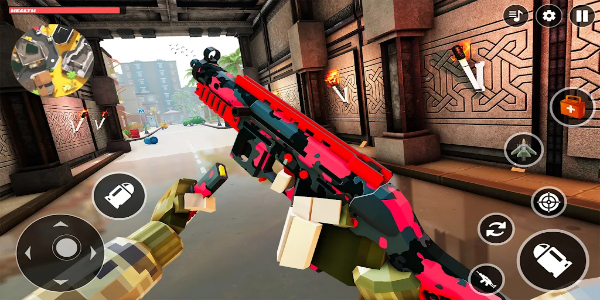 FPS War Poly Gun Shooting Game Скриншот 1