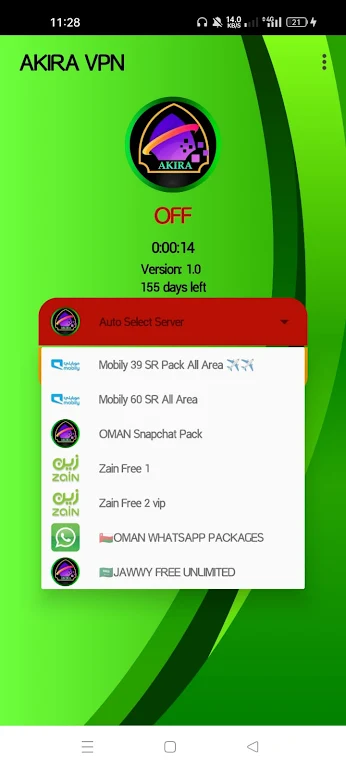 AKIRA VPN Captura de tela 1