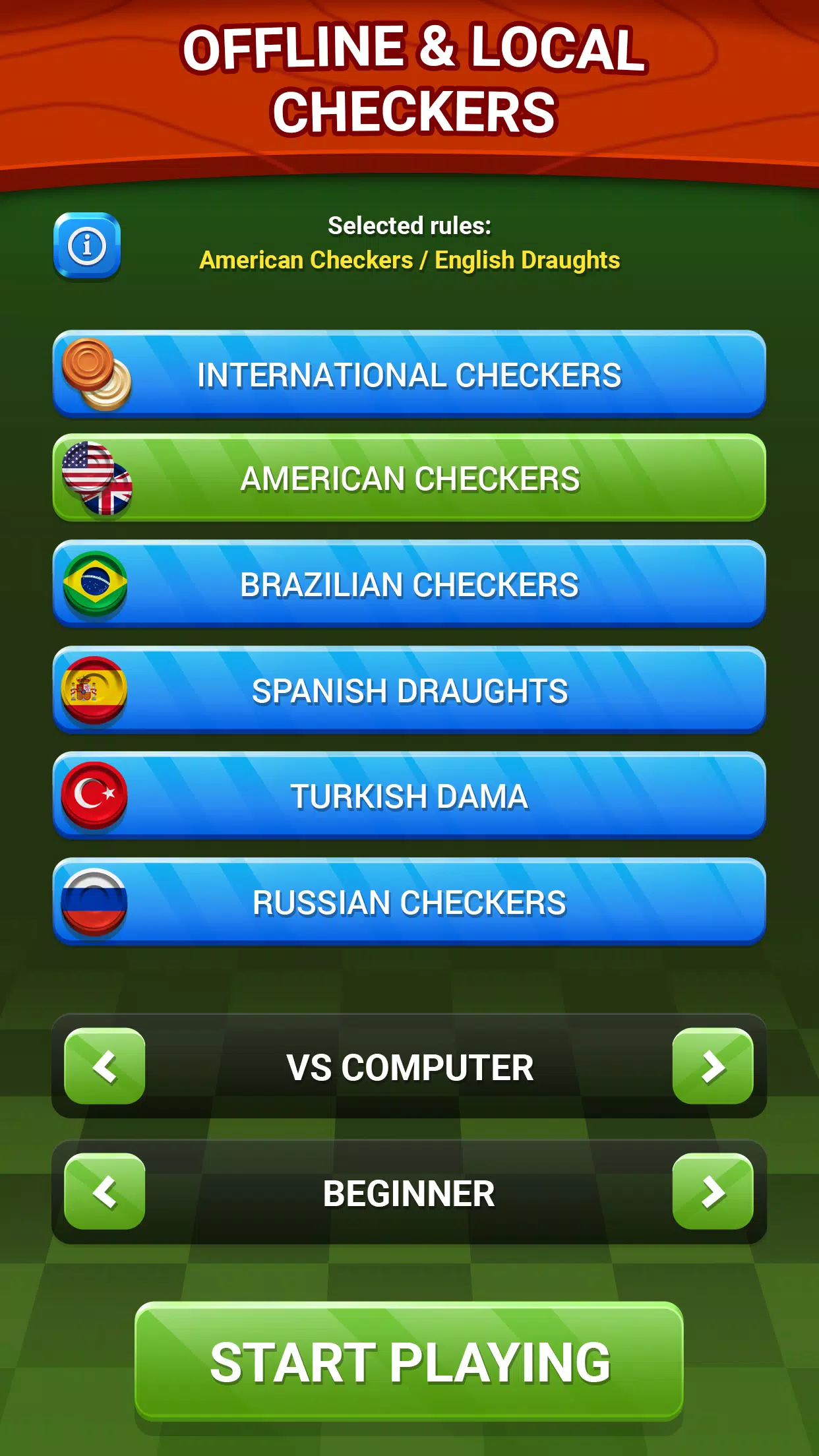 Checkers - Online & Offline スクリーンショット 3