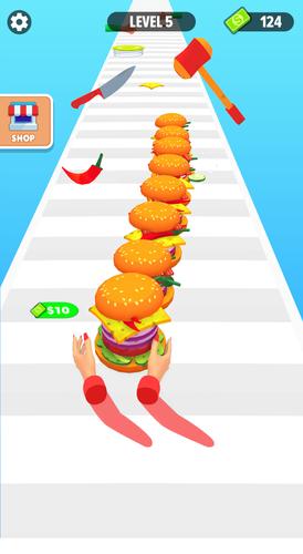 Burger Stack Run Game Capture d'écran 2