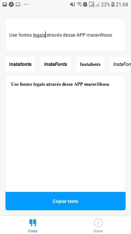 InstaFonts Capture d'écran 1