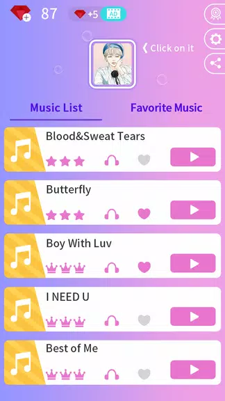 Kpop Music Game - Dream Tiles Captura de tela 0