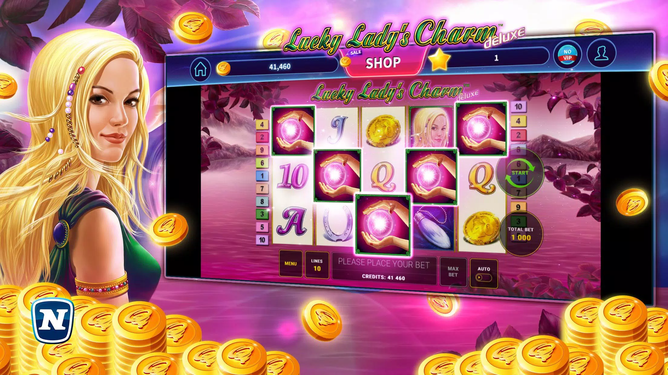 Lucky Lady’s Charm Deluxe Slot Скриншот 0