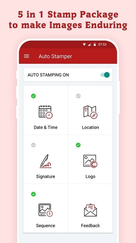 Auto Stamper™: Fecha y hora Captura de pantalla 2