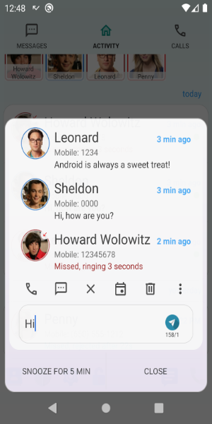 Smart Notify - Dialer & SMS Screenshot 1