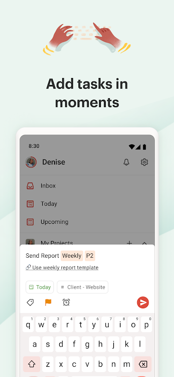 Todoist: Agenda y calendario Captura de pantalla 3