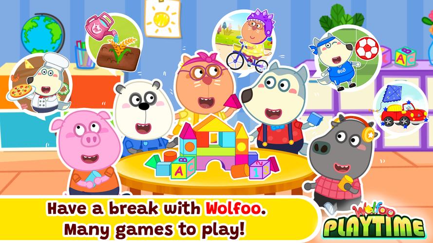 Wolfoo Playtime School Stories Captura de tela 0