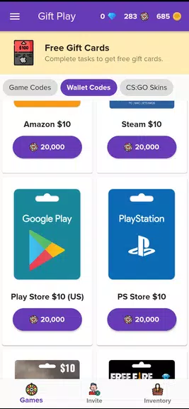 Gift Play - Earn Game Codes スクリーンショット 2