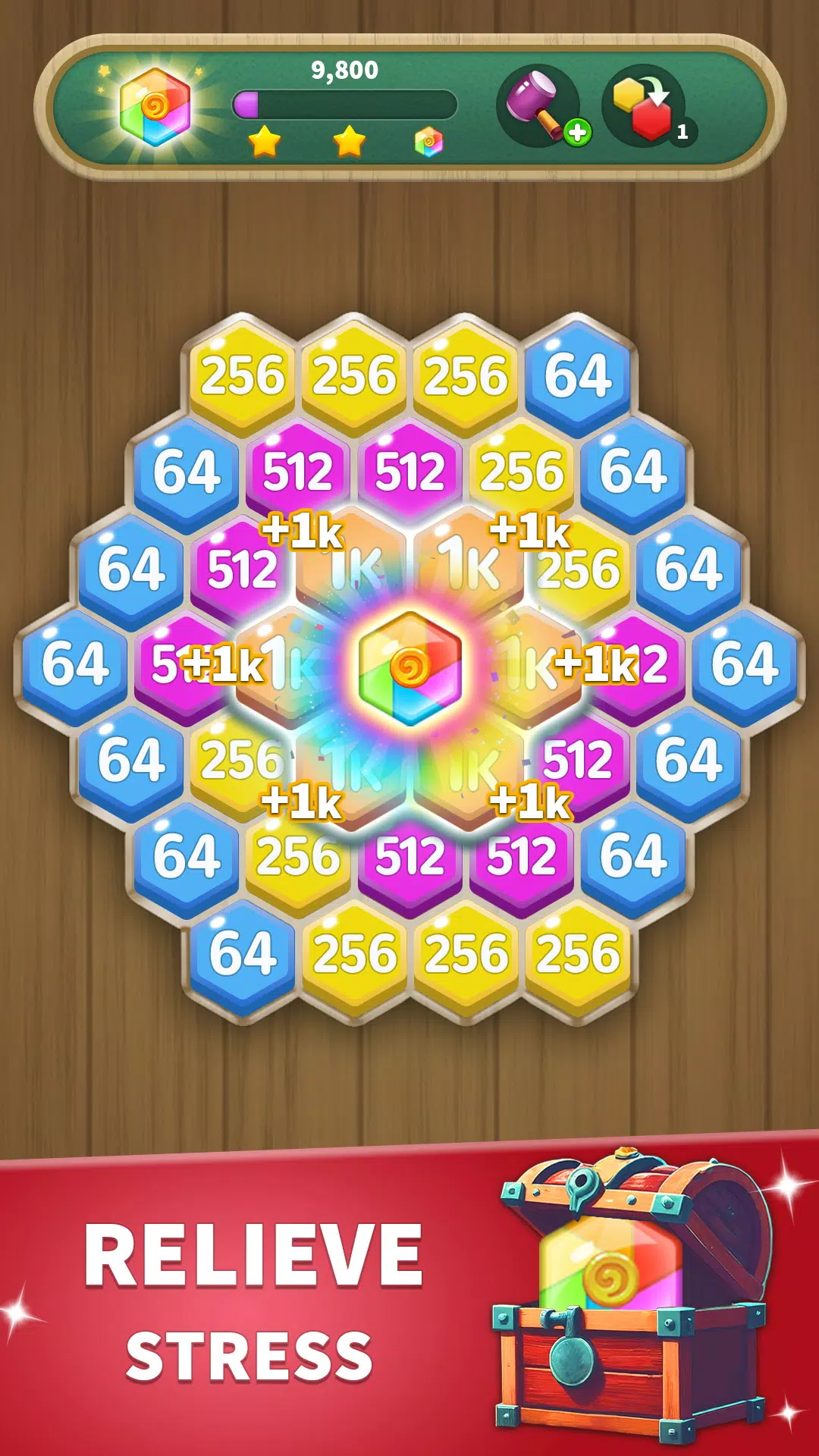 Hexa Connect: 2048 Puzzle Скриншот 2