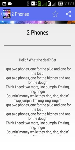 Kevin Gates 2 Phones - Lyrics应用截图第1张