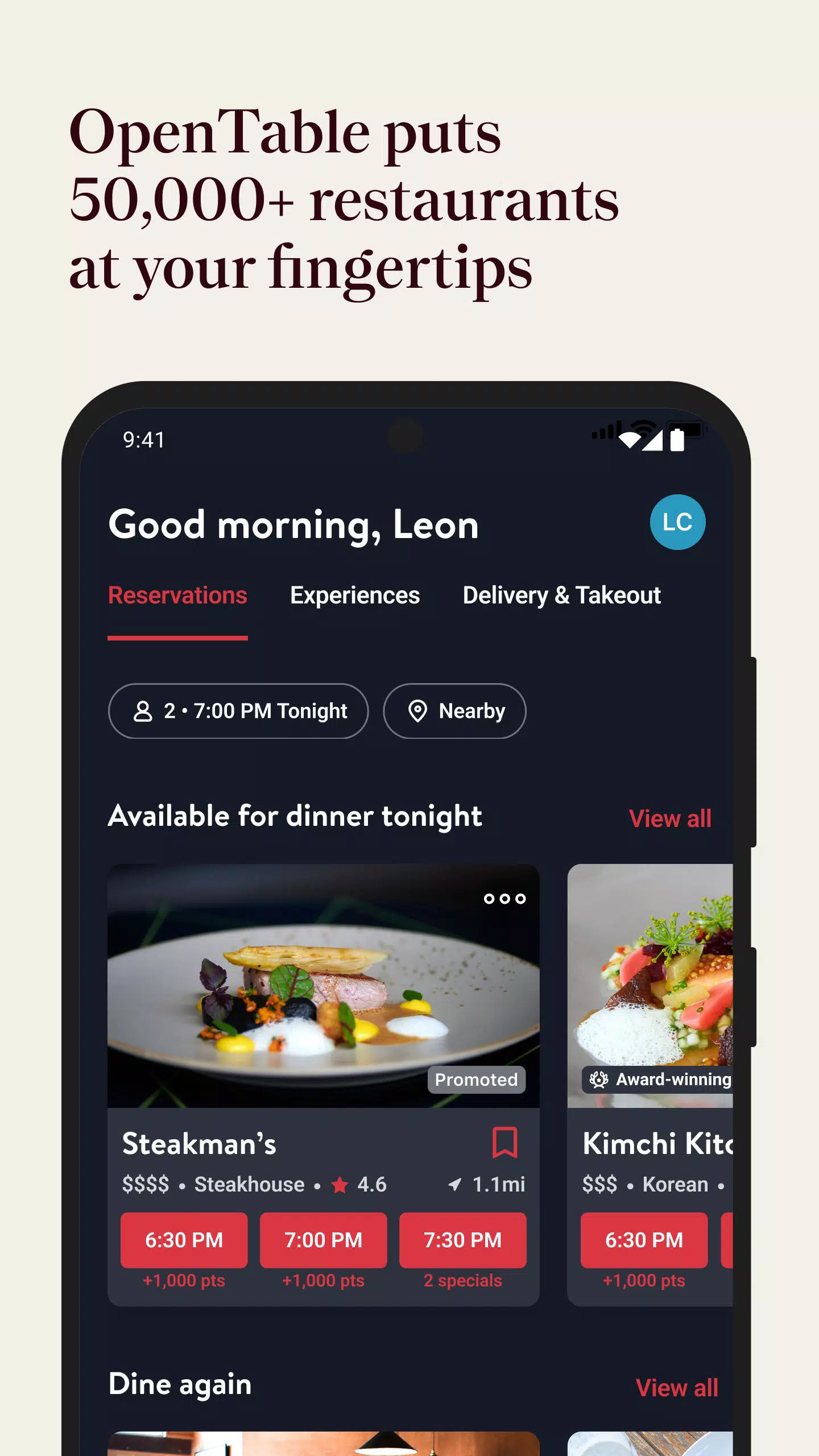 OpenTable Screenshot 0