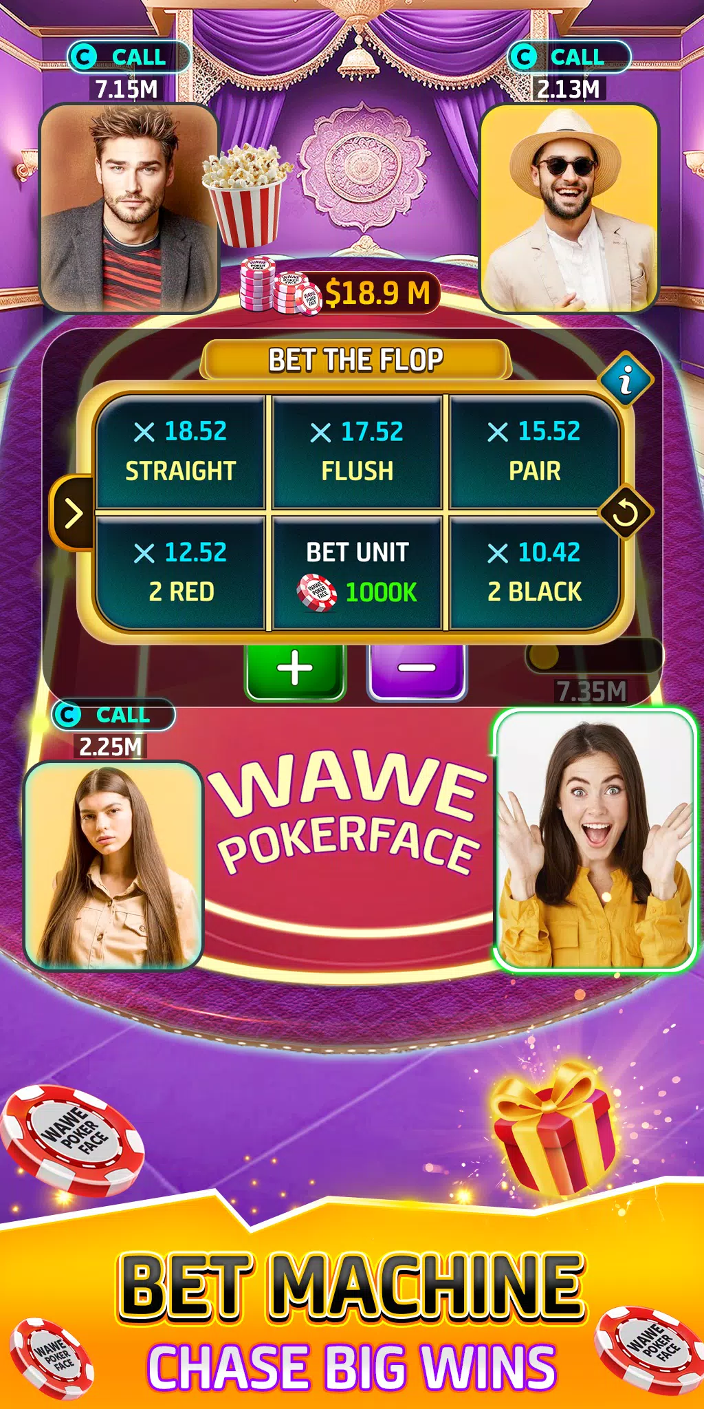 Wawe Poker Face - Holdem Poker 스크린샷 1