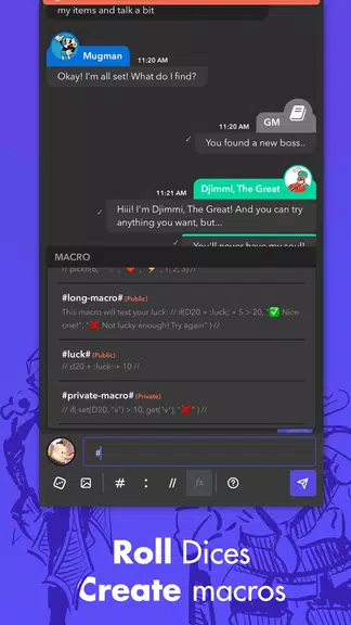 mRPG - Chat app to play RPGs スクリーンショット 3