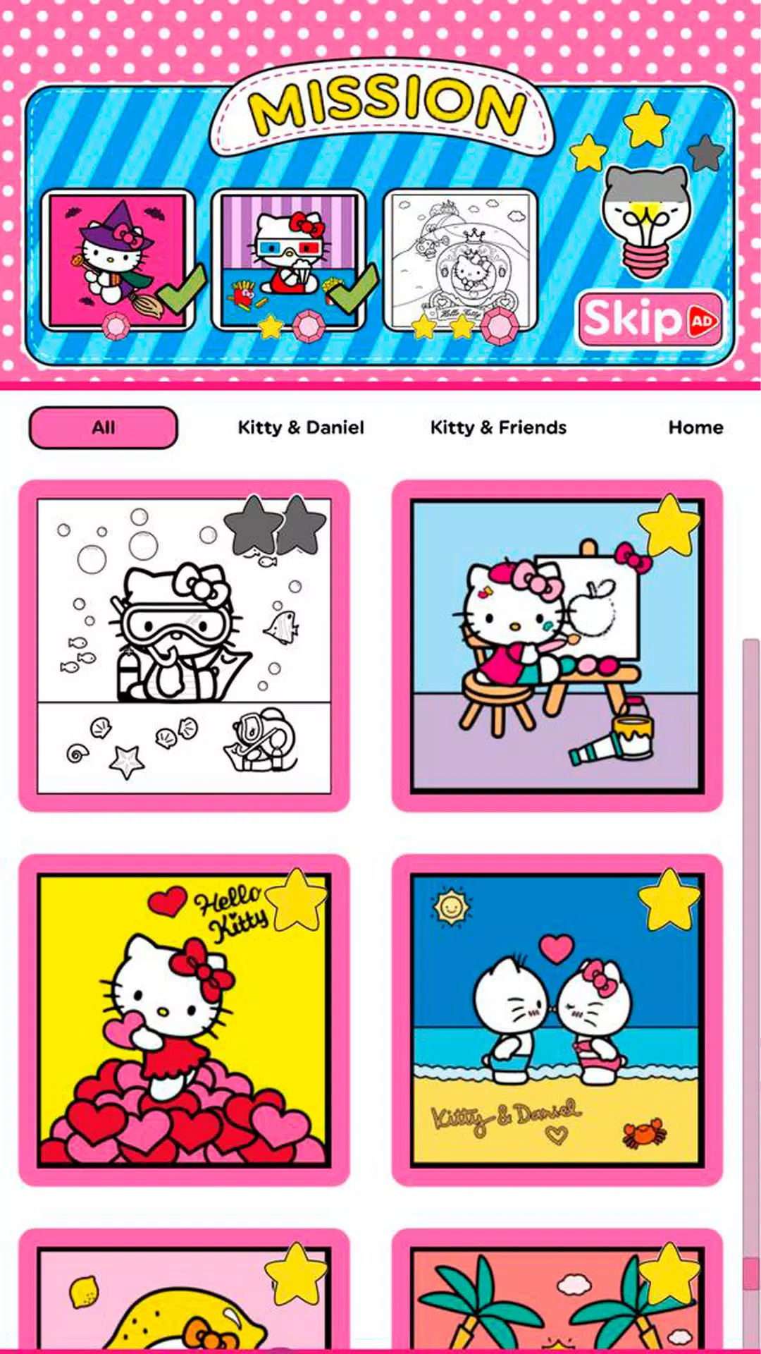 Hello Kitty: Livre Coloriage Capture d'écran 1