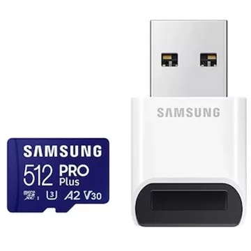 512GB Samsung Pro Plus Micro SDXC Card with USB Adapter Now $29.99