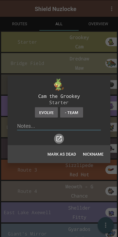 Route Chart - Nuzlocke Tracker - No Ads Captura de pantalla 3
