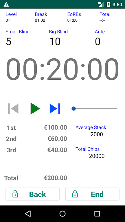Easy Poker Tournament Timer应用截图第1张