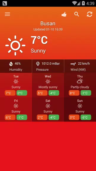 Weather South Korea Captura de tela 1