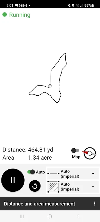 Mesure de distance/surface Capture d'écran 1