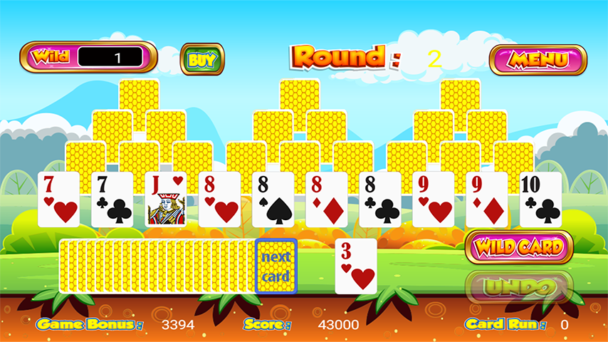 Tri Towers Tri Peaks Solitaire 스크린샷 1