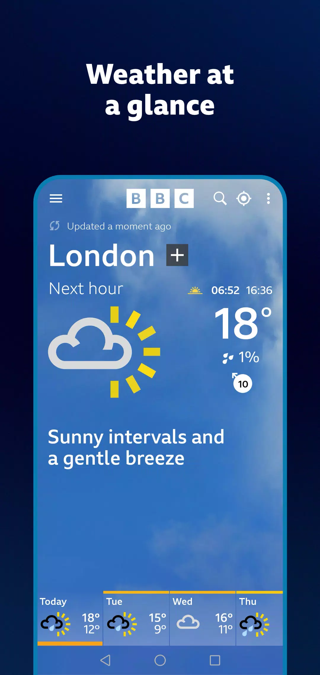 BBC Weather स्क्रीनशॉट 0