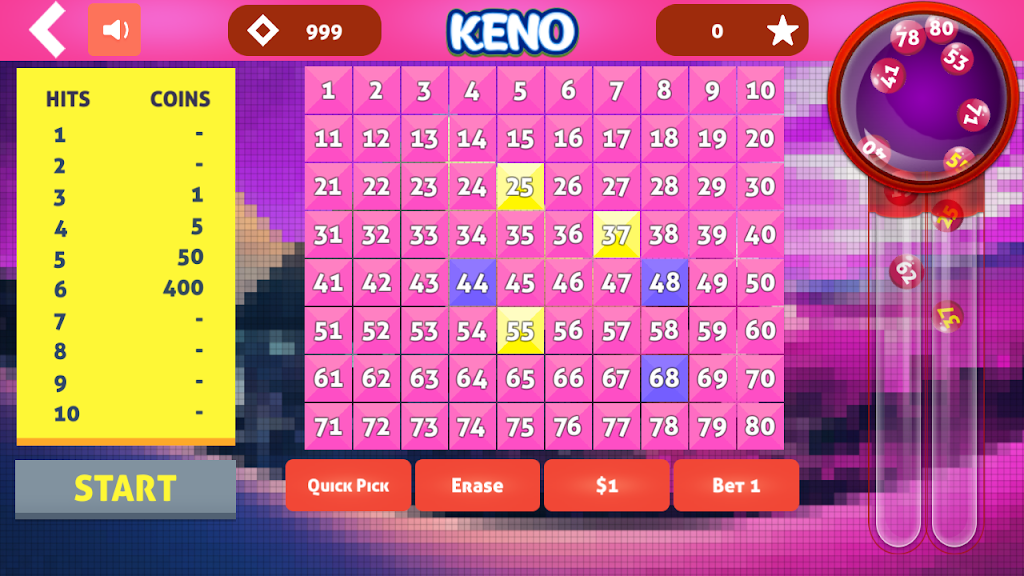 Cleo Keno - Free Keno Game Captura de tela 0