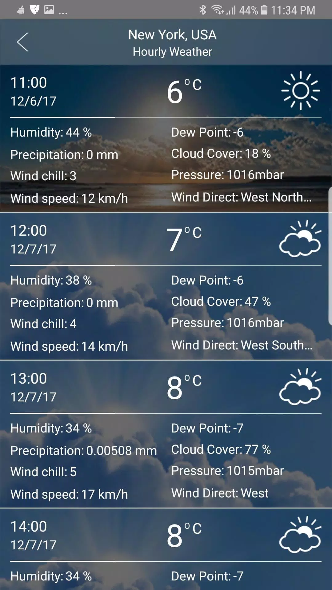 Weather app スクリーンショット 2