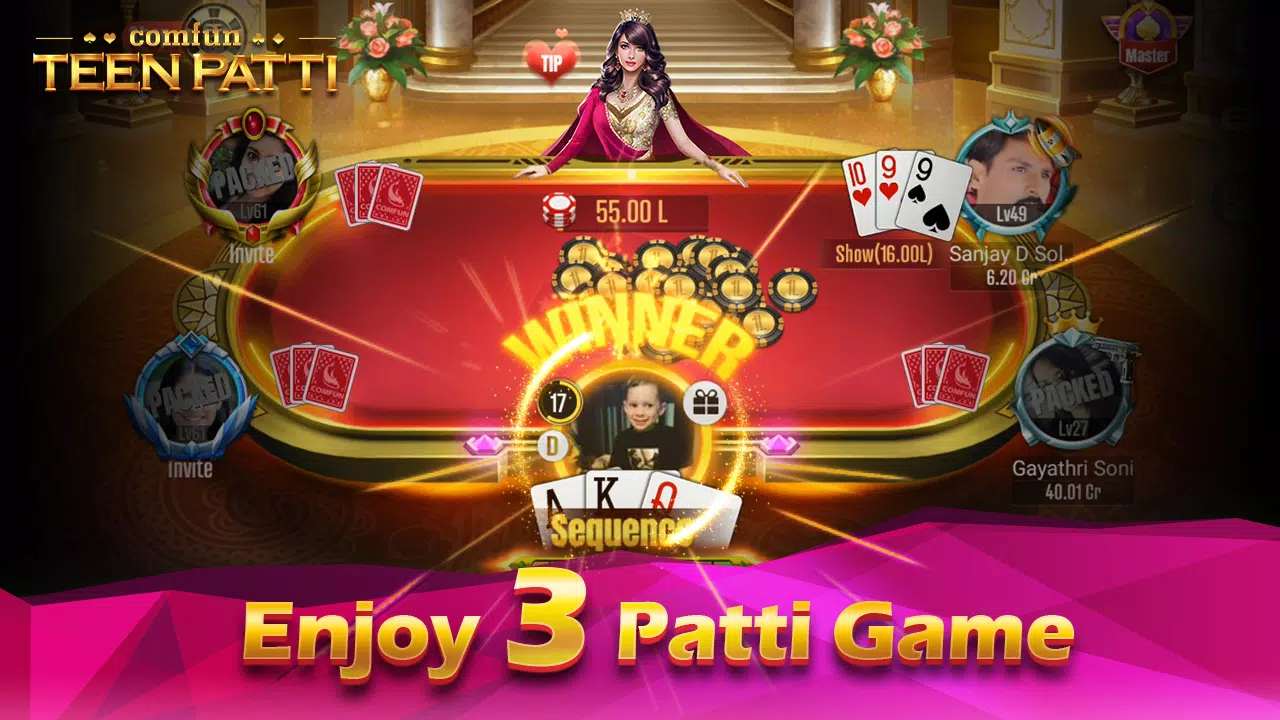 Teen Patti Comfun Card Online Скриншот 3