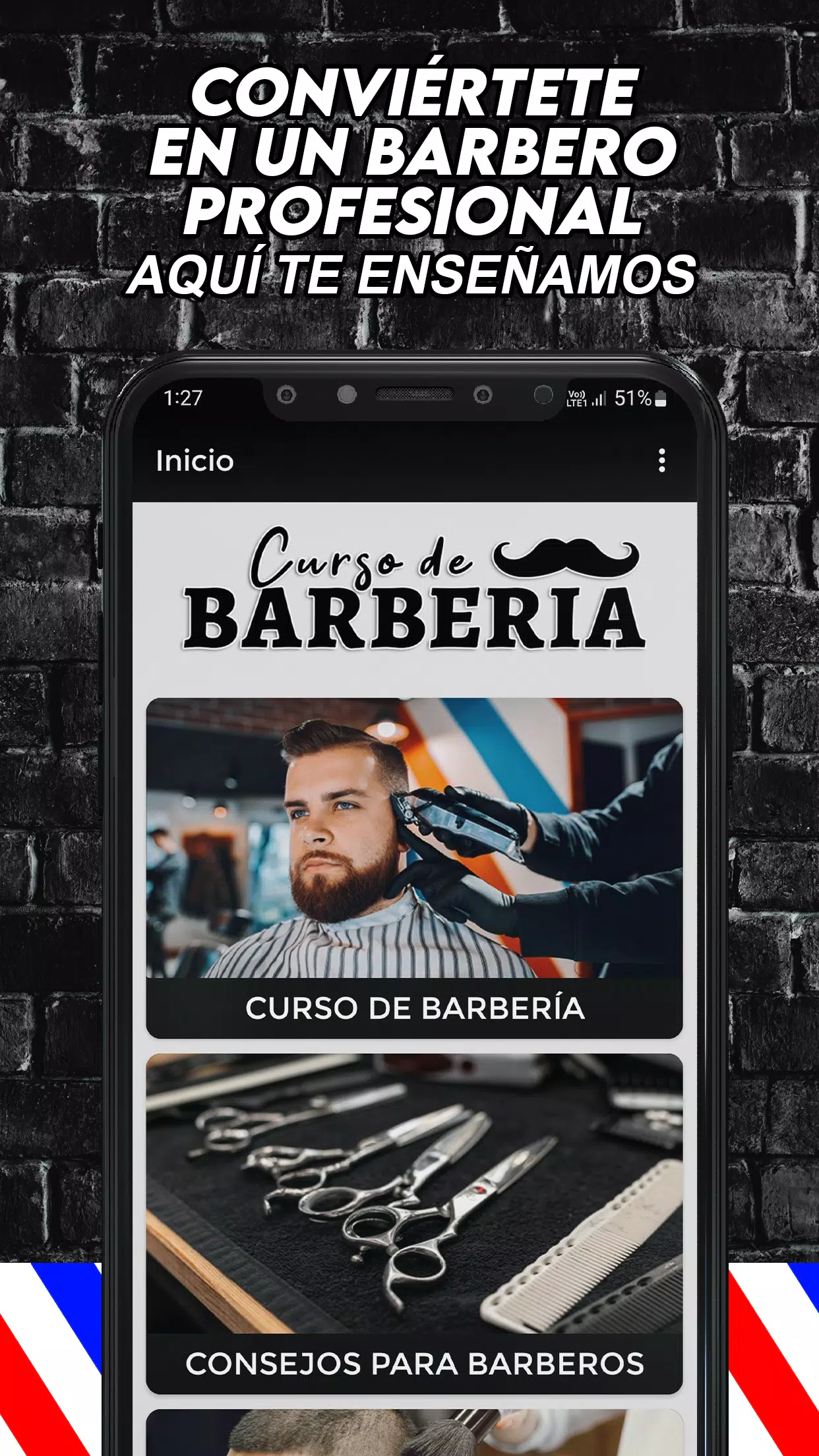 Curso de Barberia y Peluquería स्क्रीनशॉट 0