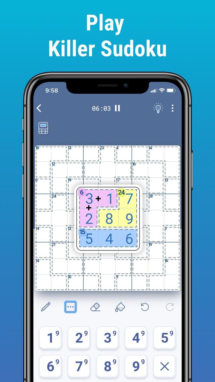 Killer Sudoku by Logic Wiz Скриншот 1