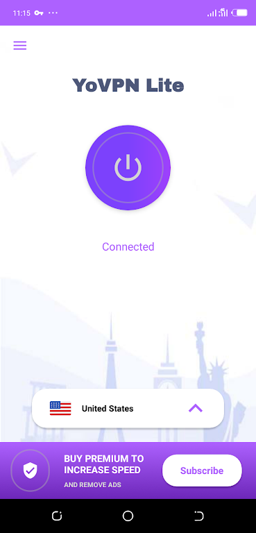 YoVPN-LITE, The Free fastest and most secured VPN Captura de tela 0