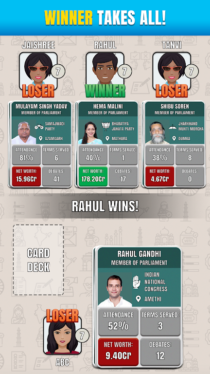 Rajneeti - Trump Card Game スクリーンショット 2