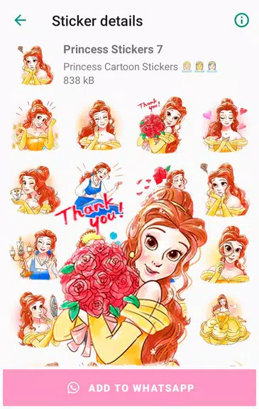 Princess Cartoon WAsticker スクリーンショット 2