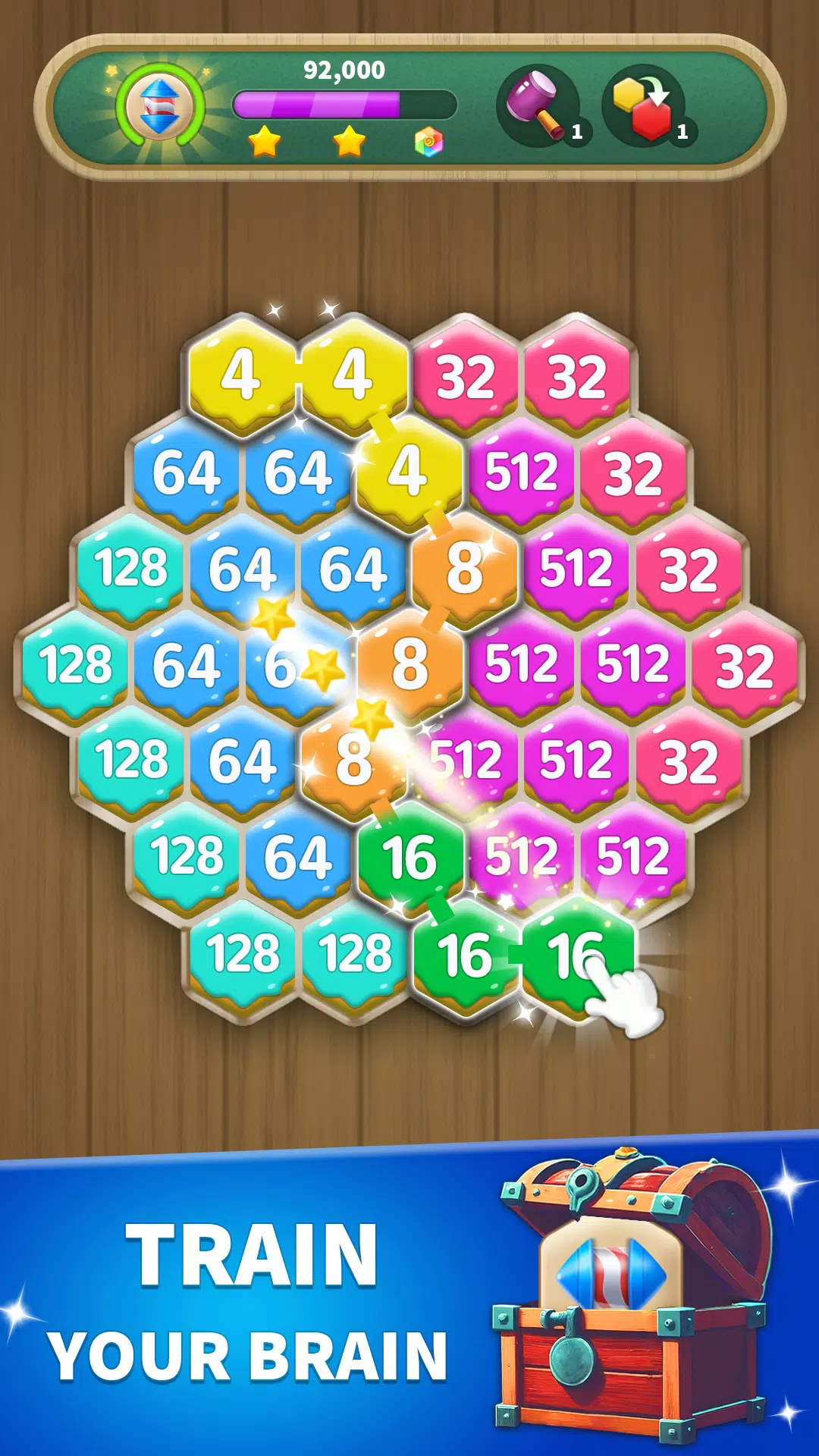 Hexa Connect: 2048 Puzzle Скриншот 1