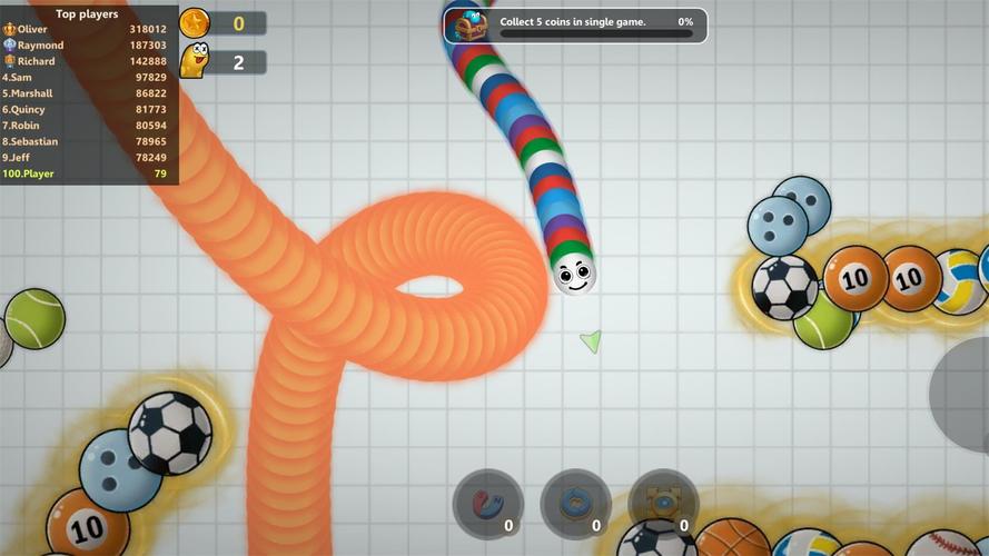 Slinky Snake: Worm.io Game Capture d'écran 1