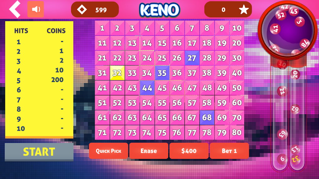 Cleo Keno - Free Keno Game Captura de tela 3