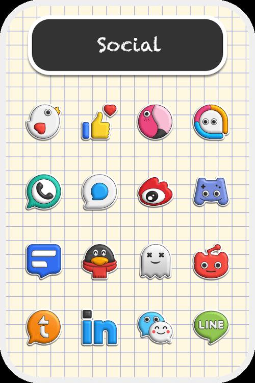 Poppin icon pack Скриншот 1