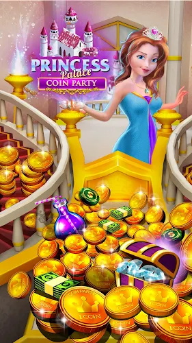 Princess Gold Coin Dozer Party Captura de pantalla 1