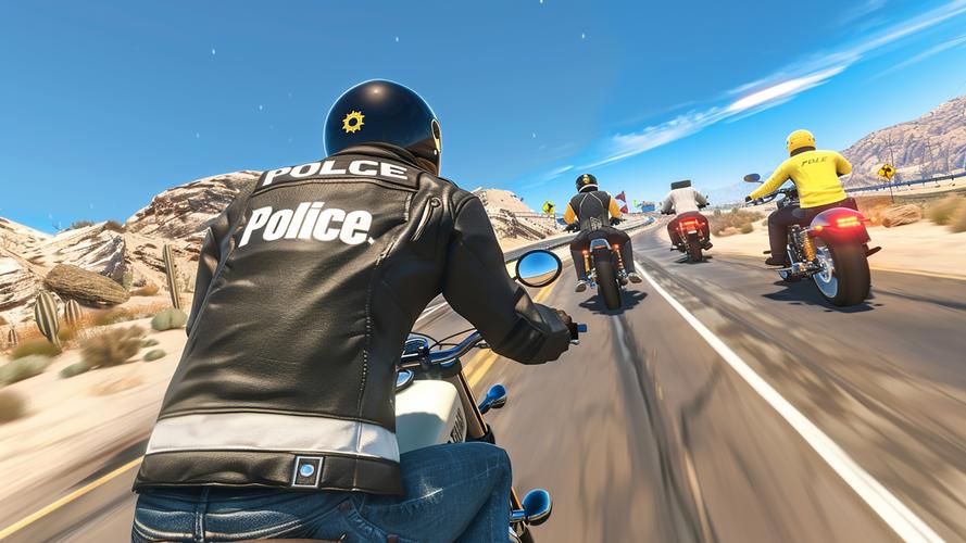 Police Bike Pursuit Highway Captura de pantalla 1