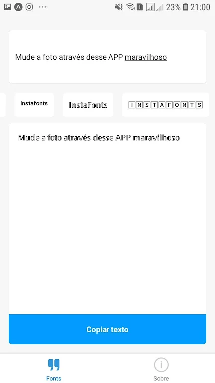 InstaFonts Capture d'écran 0