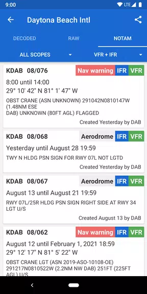 Avia Weather - METAR & TAF Captura de pantalla 3