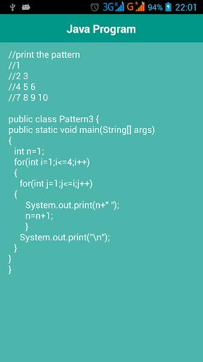 Java Program Capture d'écran 1