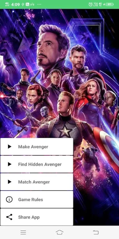 Avengers Cards Flip Game Screenshot 0