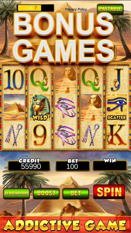 Slot Machine: New Pharaoh Slot - Casino Vegas Feel Capture d'écran 2